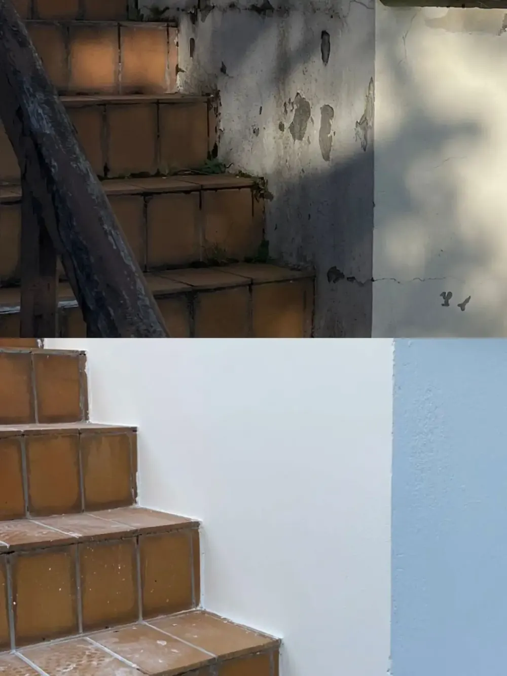Avant après application hydrofuge coloré à Deauville (Calvados) – façade ravivée par Normandie Nettoyage, protection 8 ans