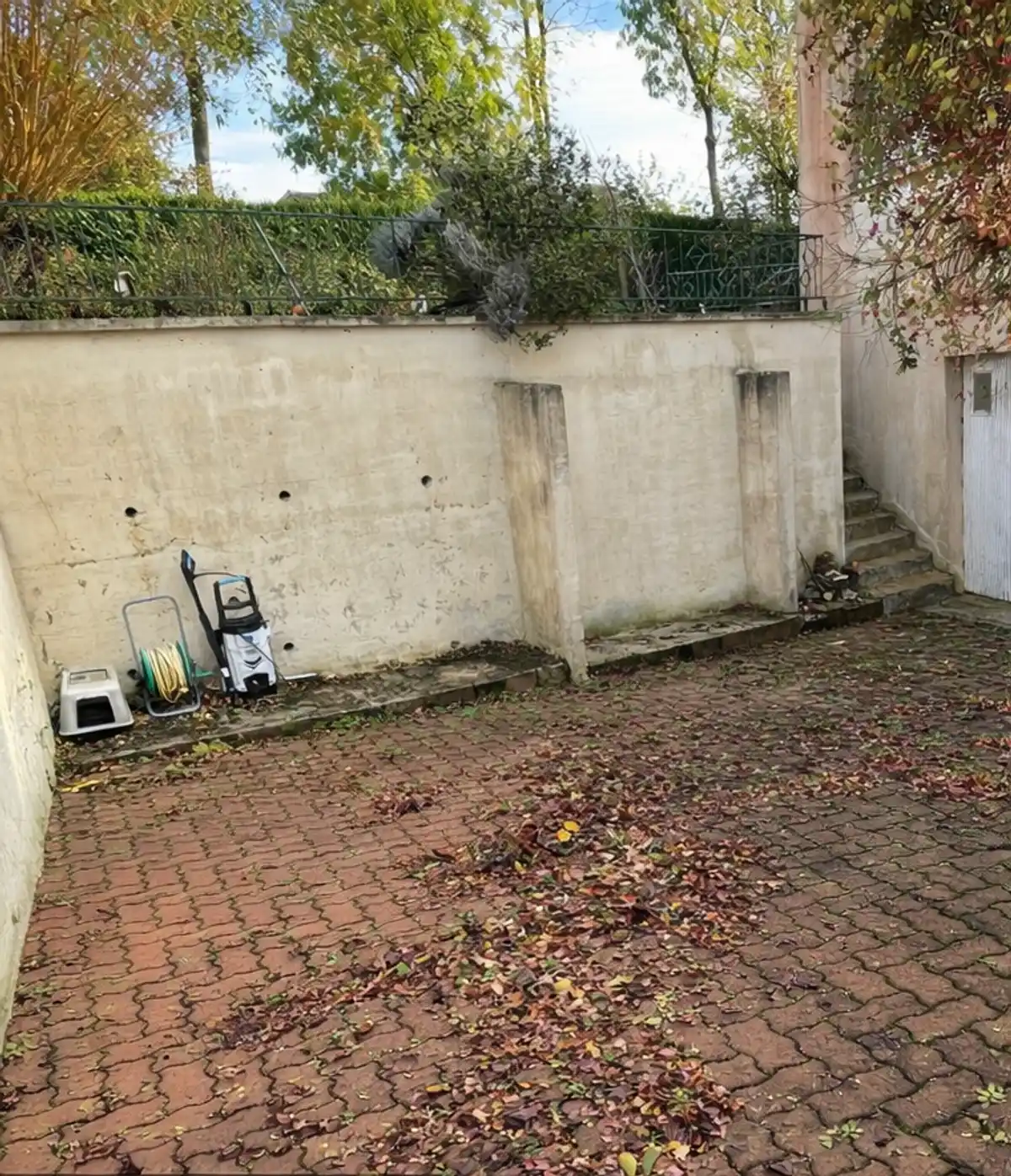 Avant Nettoyage de pavés